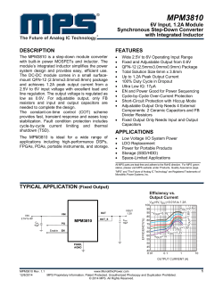 MPM3810 - Monolithic Power System