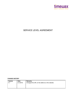 service level agreement