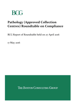 Pathology (Approved Collection Centres)