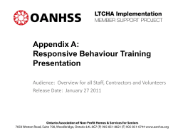 Appendix A: Responsive Behaviour Training Presentation