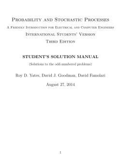Probability and Stochastic Processes