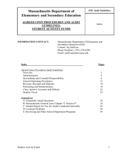 Student Activity Audit Guidelines