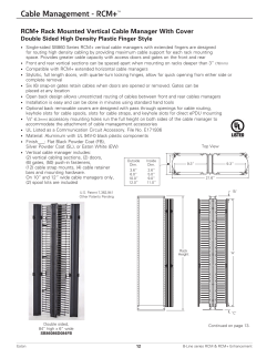 Cable Management - RCM+