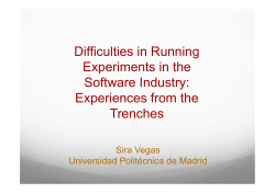 Difficulties in Running Experiments in the Software Industry