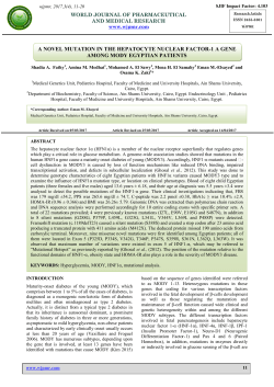 a novel mutation in the hepatocyte nuclear factor-1 &alpha; gene
