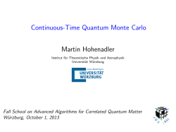 Continuous-Time Quantum Monte Carlo