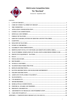 NSJCA Junior Competition Rules