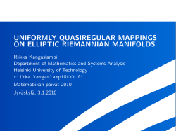 uniformly quasiregular mappings on elliptic riemannian