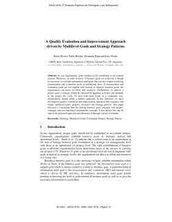 A Quality Evaluation and Improvement Approach driven by