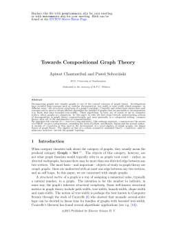 Towards Compositional Graph Theory