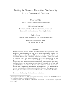 Testing for Smooth Transition Nonlinearity in the Presence of Outliers