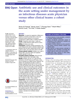 Antibiotic use and clinical outcomes in the acute setting