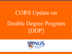Overview DDP Implementation in CORS