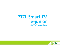 PTCL Smart TV e-junior SVOD service Introduction