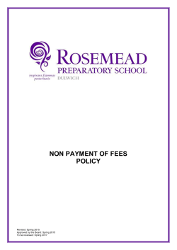 Outstanding Fees Poilicy - Rosemead Preparatory School