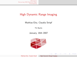 High Dynamic Range Imaging