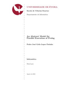 UNIVERSIDADE DE &Eacute;VORA An Abstract Model for Parallel