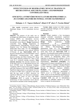 effectiveness of respiratory muscle training in recreational soccer