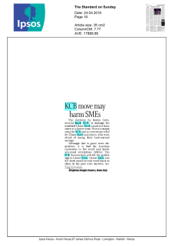 KCB move may - Ipsos Kenya