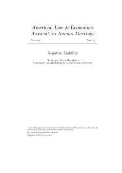 Negative Liability - bepress Legal Repository