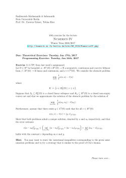 Numerics IV - Freie Universit&auml;t Berlin