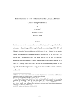 Some Properties of Tests for Parameters That Can Be Arbitrarily