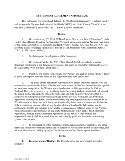 Settlement Agreement and Release