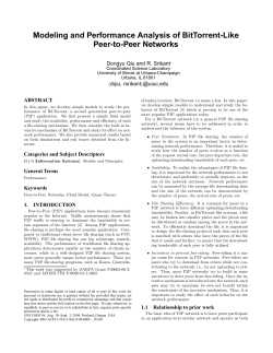 Modeling and Performance Analysis of BitTorrent-Like Peer-to
