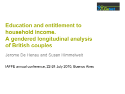 Education and entitlement to household income. A gendered