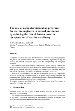 The role of computer simulation programs for marine