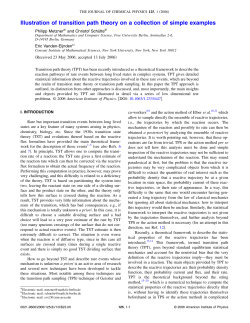 Illustration of transition path theory on a collection of simple examples