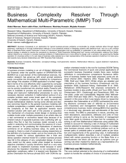 Business Complexity Resolver Through Mathematical Multi