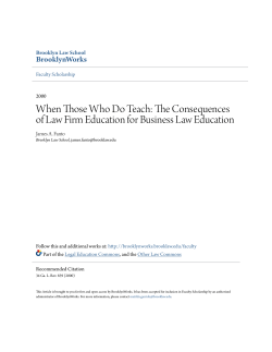 The Consequences of Law Firm Education for
