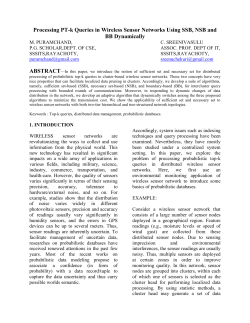 Processing PT-k Queries in Wireless Sensor Networks Using