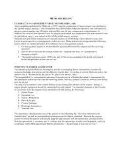 MEDICARE BILLING CATARACT CO