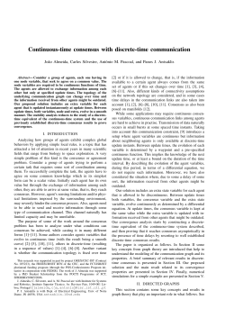 Continuous-time consensus with discrete