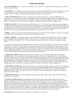 TERMS AND CONDITIONS 1. CONTEST PERIOD: The