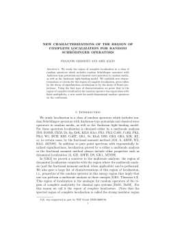 NEW CHARACTERIZATIONS OF THE REGION