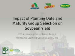 Impact of Planting Date and Maturity Group Selection