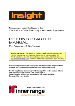 Insight User Manual - Cambridge Security
