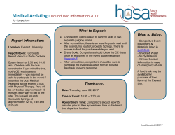 Medical Assisting - Round Two Information 2017