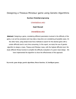 Designing a Theseus-Minotaur game using Genetic Algorithms