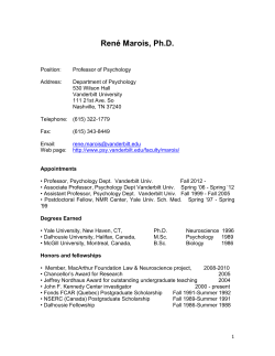 René Marois, Ph.D. - Psychological Sciences