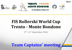Monte Bondone Team Captains` meeting