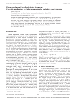 Entrance channel localized states in ozone: Possible application to