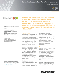 Marathon Telecom, a machine to machine dedicated