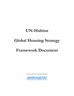 UN-Habitat Global Housing Strategy Framework Document