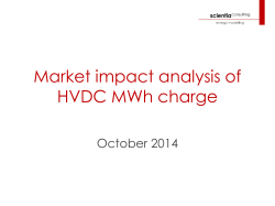 Market impact analysis of HVDC MWh charge