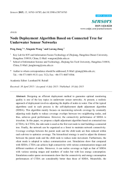 Node Deployment Algorithm Based on Connected Tree for
