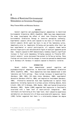 Effects of Restricted Environmental Stimulation on Inversion